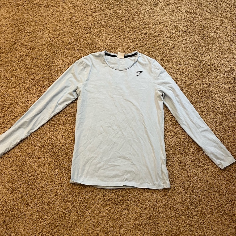 Gymshark light blue, long sleeve men’s top